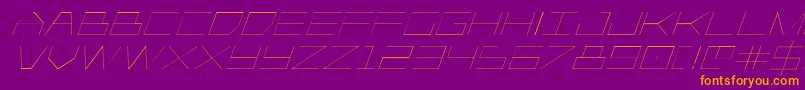 Player1uplightitalic Font – Orange Fonts on Purple Background