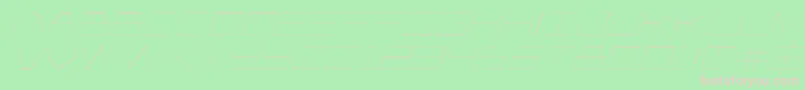 Fonte Player1uplightitalic – fontes rosa em um fundo verde