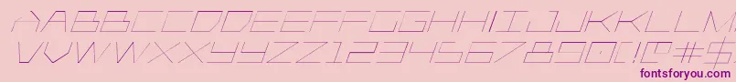 Player1uplightitalic Font – Purple Fonts on Pink Background
