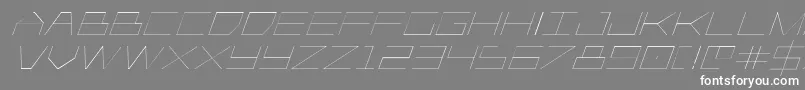 Player1uplightitalic Font – White Fonts on Gray Background