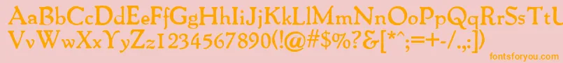 Packardantique ffy Font – Orange Fonts on Pink Background