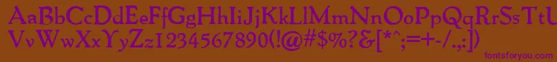 Packardantique ffy Font – Purple Fonts on Brown Background