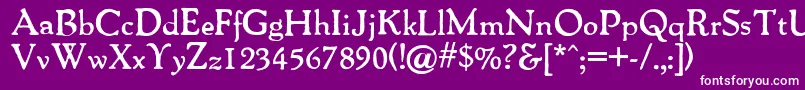 Packardantique ffy-fontti – valkoiset fontit violetilla taustalla