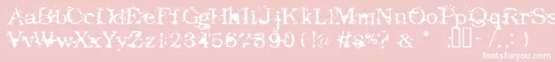 GoodbyeCruelWorld Font – White Fonts on Pink Background