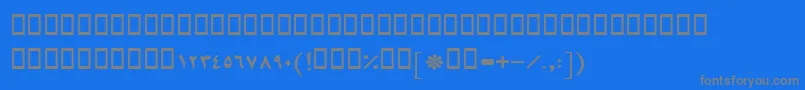 BMashhadBold-fontti – harmaat kirjasimet sinisellä taustalla