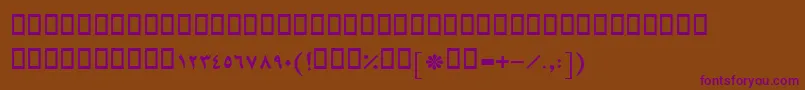 BMashhadBold-Schriftart – Violette Schriften auf braunem Hintergrund