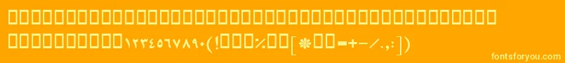 BMashhadBold Font – Yellow Fonts on Orange Background