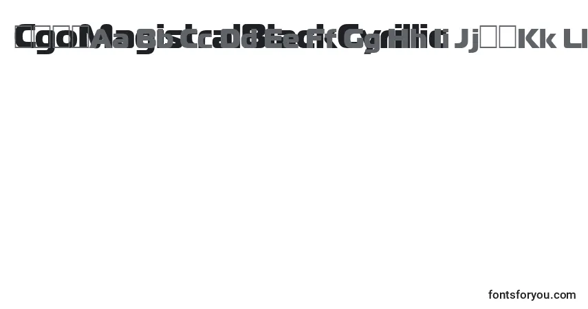 CgoMagistralBlackCyrillicフォント–アルファベット、数字、特殊文字