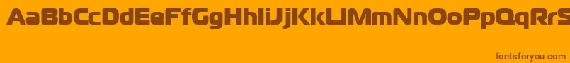 CgoMagistralBlackCyrillic Font – Brown Fonts on Orange Background