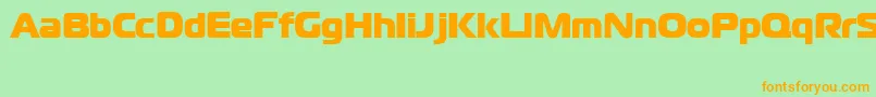 Czcionka CgoMagistralBlackCyrillic – pomarańczowe czcionki na zielonym tle