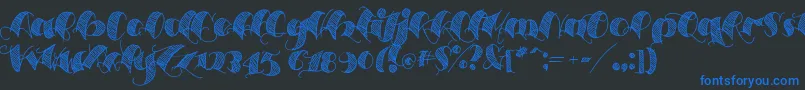 Espesorolas2 Font – Blue Fonts on Black Background