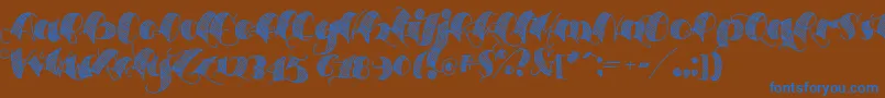 Espesorolas2 Font – Blue Fonts on Brown Background