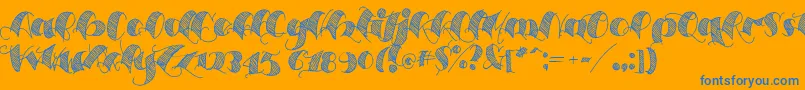 Espesorolas2 Font – Blue Fonts on Orange Background