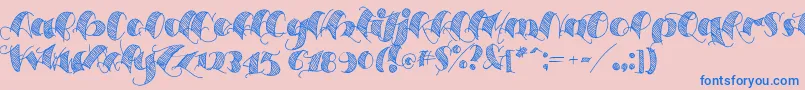 Espesorolas2 Font – Blue Fonts on Pink Background