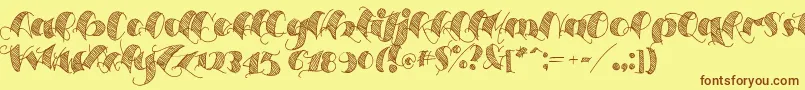 Espesorolas2 Font – Brown Fonts on Yellow Background
