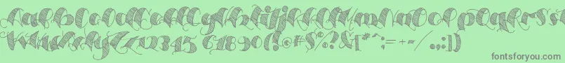 Espesorolas2 Font – Gray Fonts on Green Background