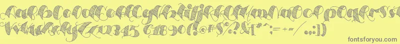 Espesorolas2 Font – Gray Fonts on Yellow Background