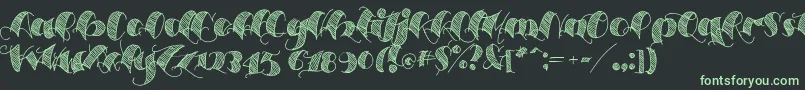Espesorolas2 Font – Green Fonts on Black Background