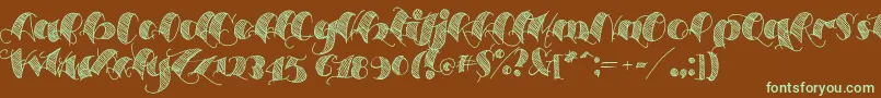 Espesorolas2 Font – Green Fonts on Brown Background