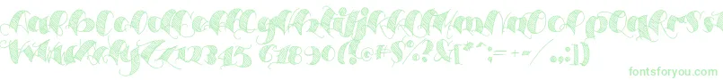 Espesorolas2 Font – Green Fonts on White Background