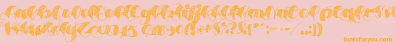 Espesorolas2 Font – Orange Fonts on Pink Background