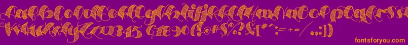 Espesorolas2 Font – Orange Fonts on Purple Background