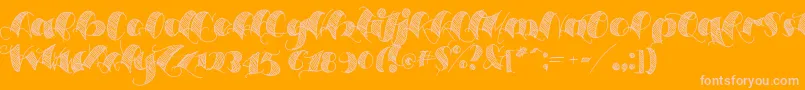 Espesorolas2 Font – Pink Fonts on Orange Background