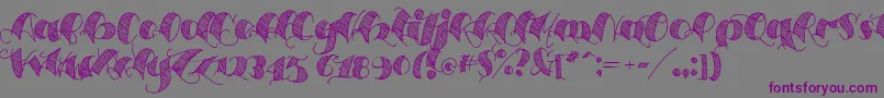 Espesorolas2-Schriftart – Violette Schriften auf grauem Hintergrund