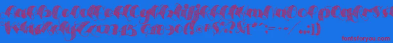 Espesorolas2 Font – Red Fonts on Blue Background