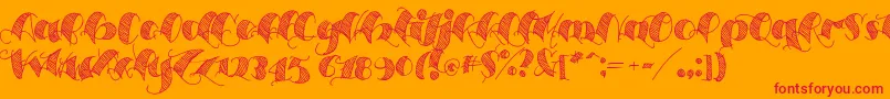 Espesorolas2 Font – Red Fonts on Orange Background