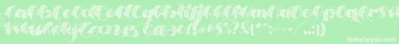 Espesorolas2 Font – White Fonts on Green Background