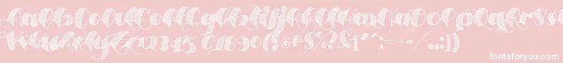 Espesorolas2-Schriftart – Weiße Schriften auf rosa Hintergrund