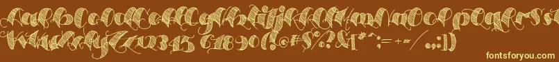 Espesorolas2 Font – Yellow Fonts on Brown Background