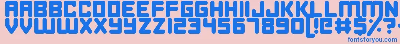 HappyBomb Font – Blue Fonts on Pink Background