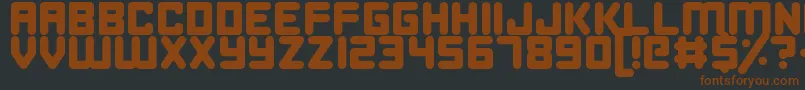 Fonte HappyBomb – fontes marrons em um fundo preto