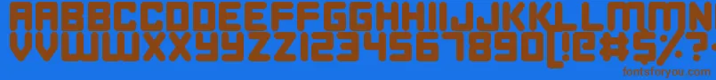 Шрифт HappyBomb – коричневые шрифты на синем фоне