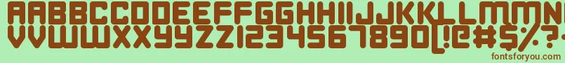 HappyBomb Font – Brown Fonts on Green Background