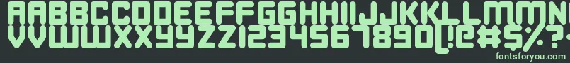 フォントHappyBomb – 黒い背景に緑の文字