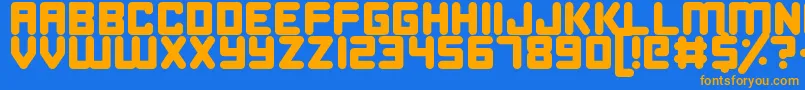 HappyBomb Font – Orange Fonts on Blue Background