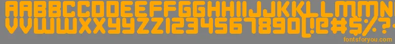 HappyBomb-Schriftart – Orangefarbene Schriften auf grauem Hintergrund
