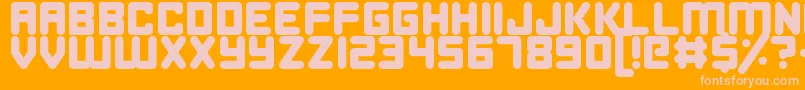 HappyBomb Font – Pink Fonts on Orange Background