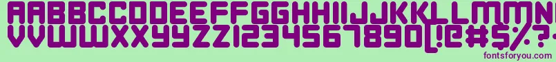 HappyBomb Font – Purple Fonts on Green Background