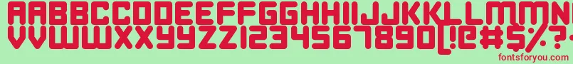 HappyBomb Font – Red Fonts on Green Background