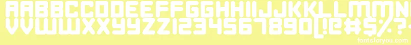 HappyBomb Font – White Fonts on Yellow Background