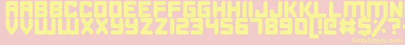 Шрифт HappyBomb – жёлтые шрифты на розовом фоне