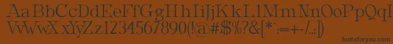 MetropolianDisplay-fontti – mustat fontit ruskealla taustalla