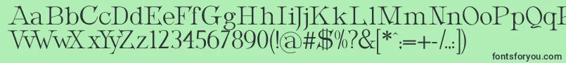 MetropolianDisplay-fontti – mustat fontit vihreällä taustalla