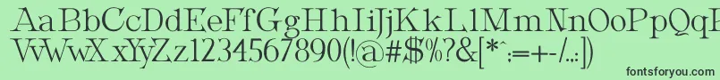 フォントMetropolianDisplay – 緑の背景に黒い文字