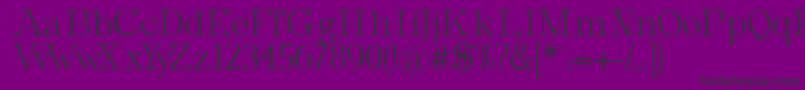 MetropolianDisplay-fontti – mustat fontit violetilla taustalla