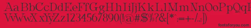 MetropolianDisplay-fontti – mustat fontit punaisella taustalla